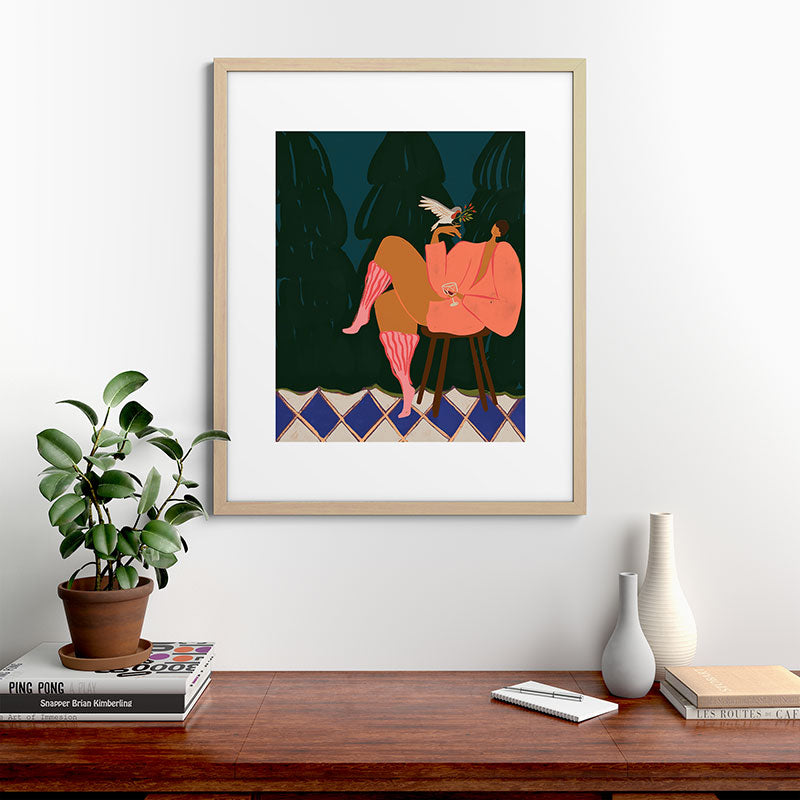 A Lil Birdy Told Me Framed Art Print