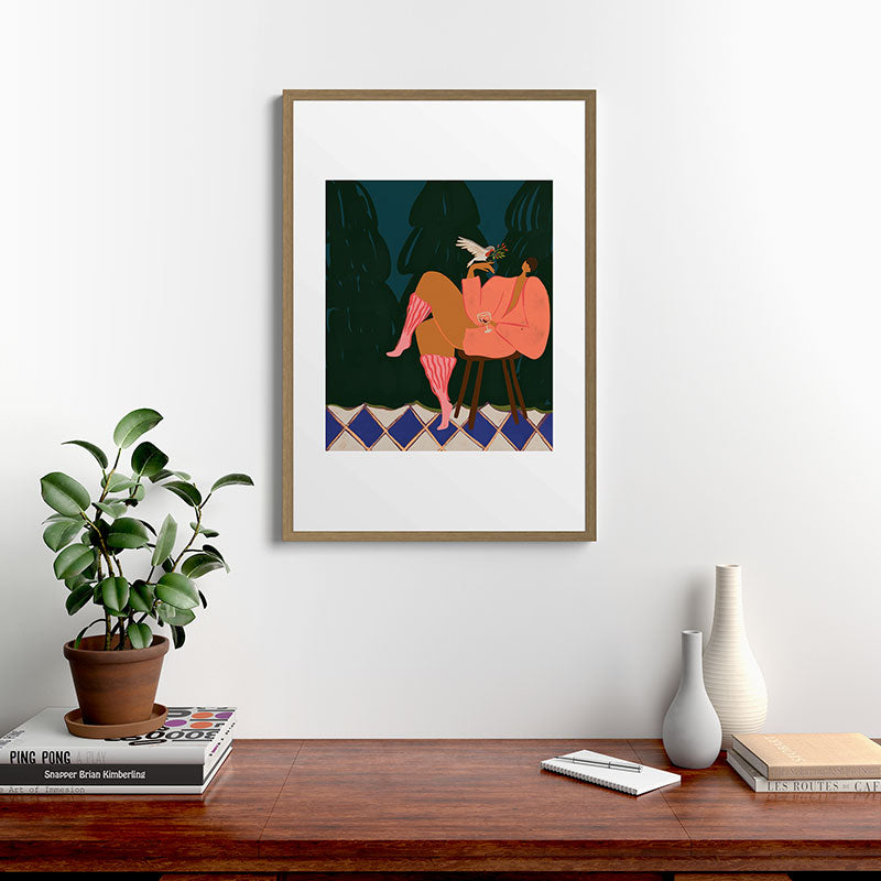 A Lil Birdy Told Me Framed Art Print