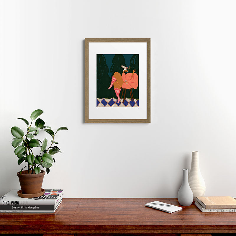 A Lil Birdy Told Me Framed Art Print