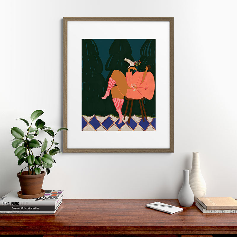 A Lil Birdy Told Me Framed Art Print