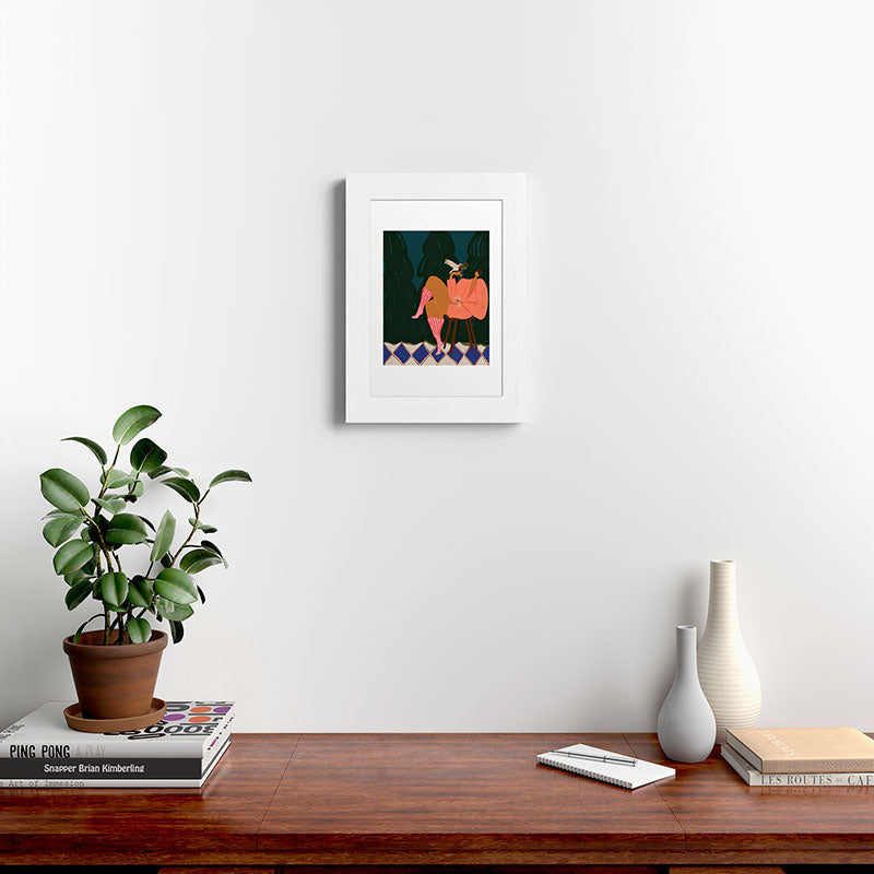 A Lil Birdy Told Me Framed Art Print