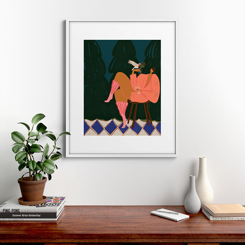 A Lil Birdy Told Me Framed Art Print