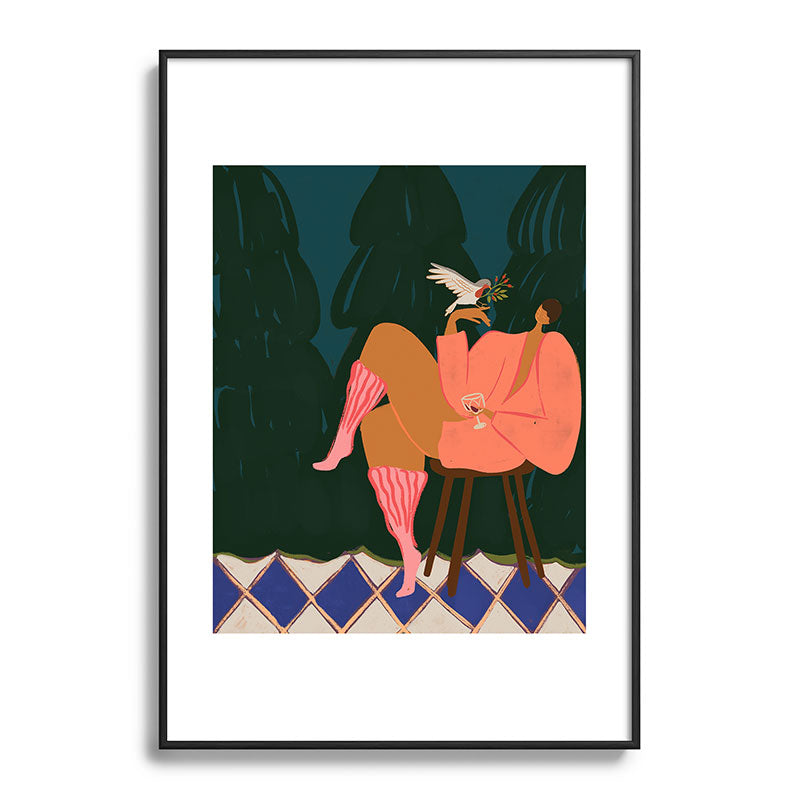 A Lil Birdy Told Me Framed Art Print