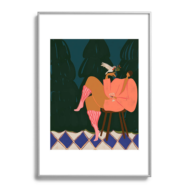 A Lil Birdy Told Me Framed Art Print