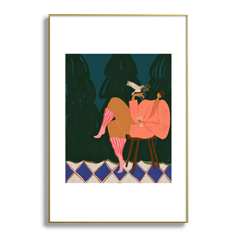 A Lil Birdy Told Me Framed Art Print