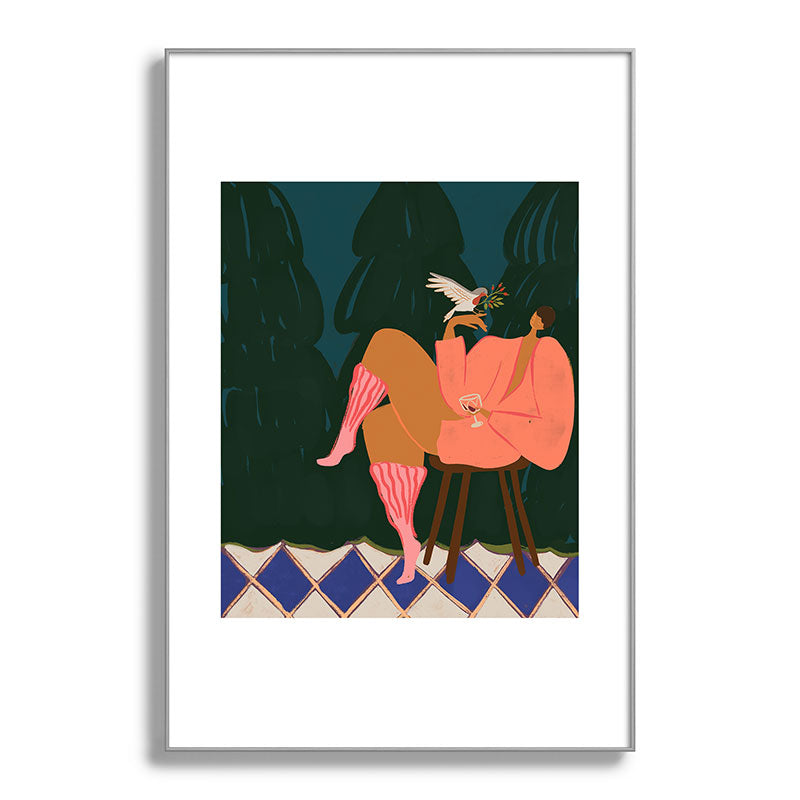 A Lil Birdy Told Me Framed Art Print