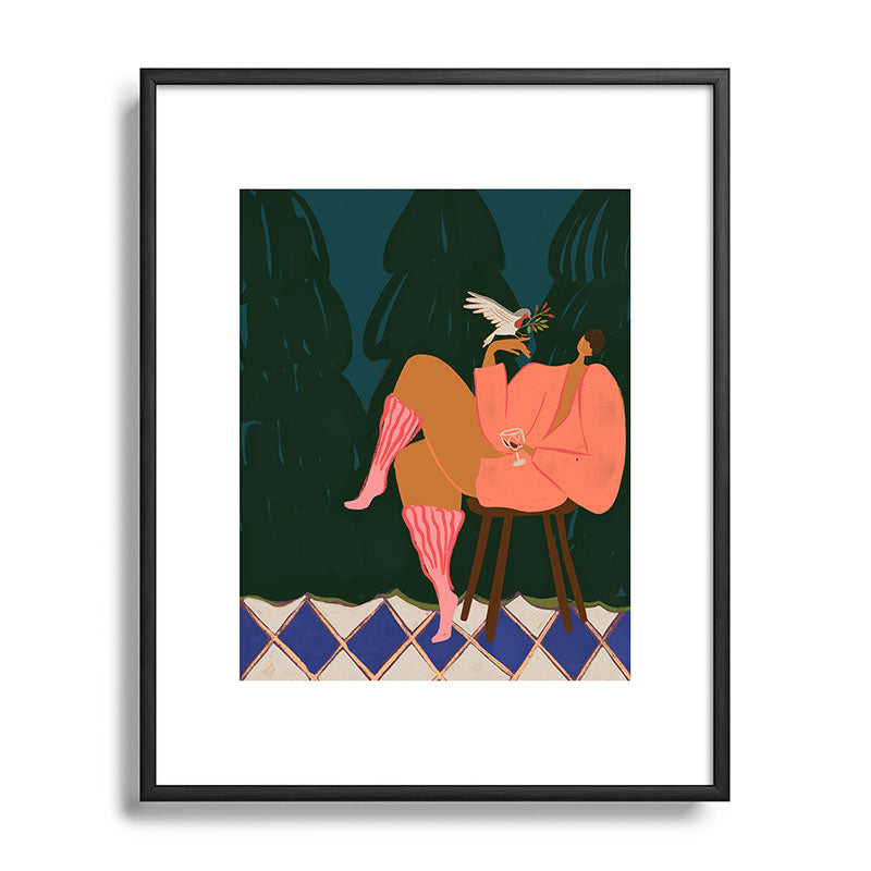 A Lil Birdy Told Me Framed Art Print