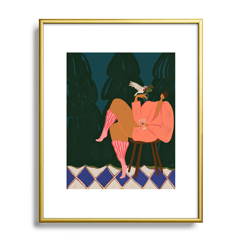 A Lil Birdy Told Me Framed Art Print