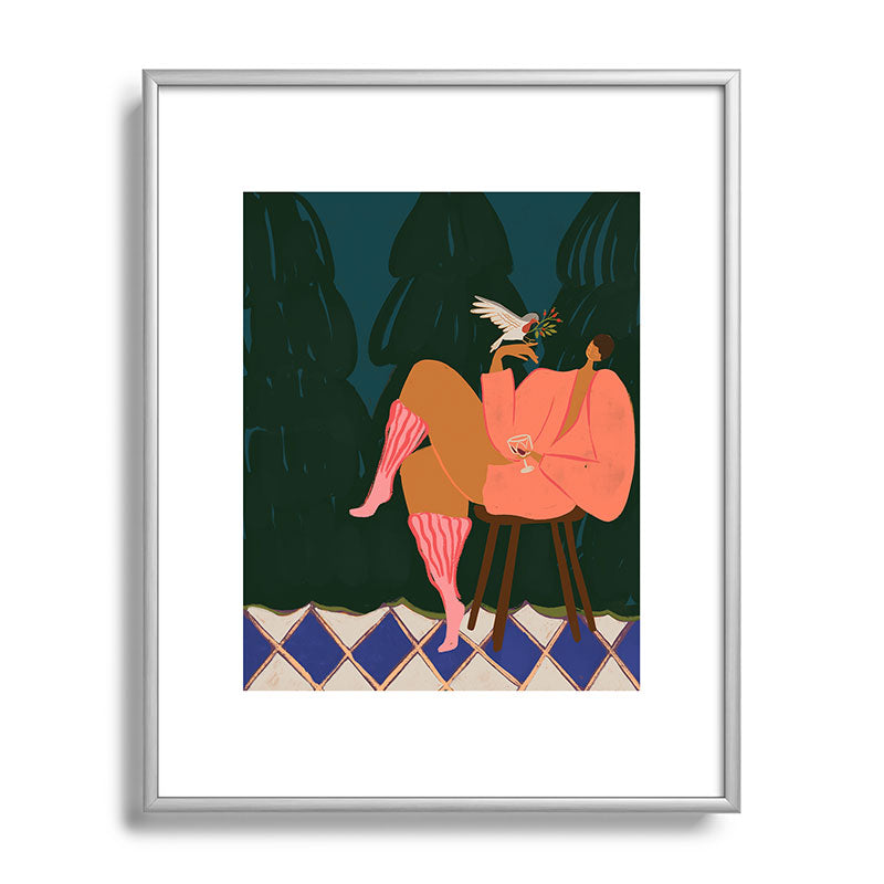 A Lil Birdy Told Me Framed Art Print