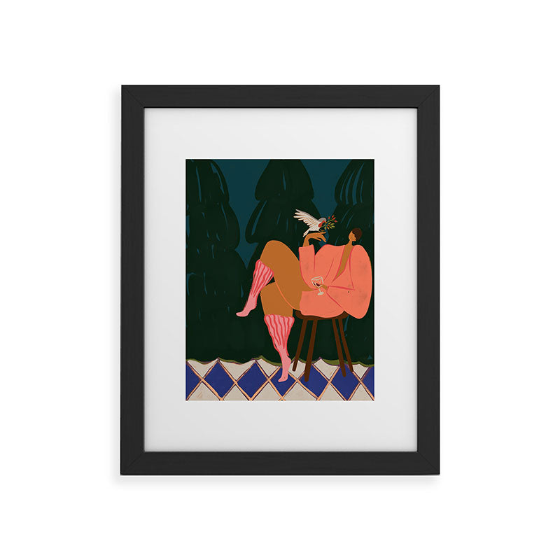 A Lil Birdy Told Me Framed Art Print