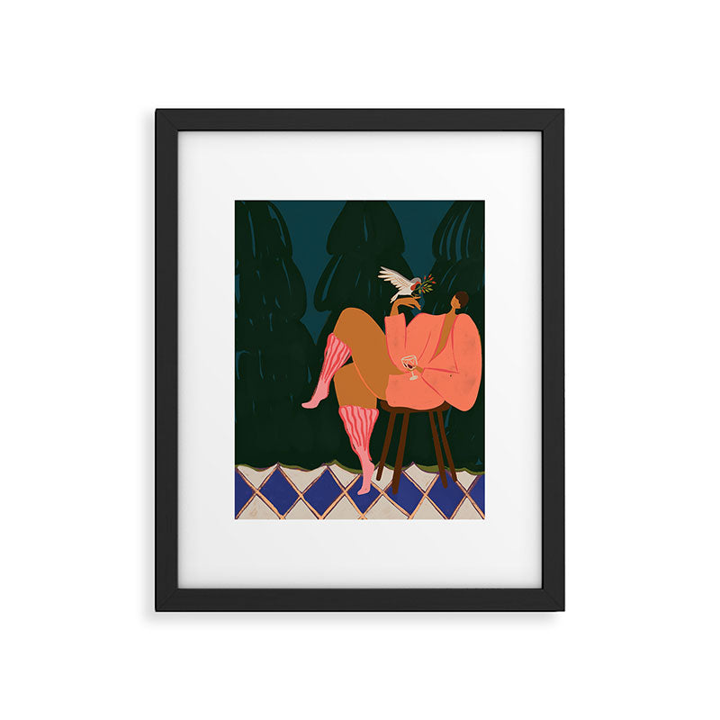 A Lil Birdy Told Me Framed Art Print