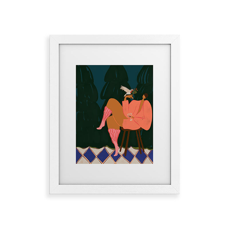 A Lil Birdy Told Me Framed Art Print