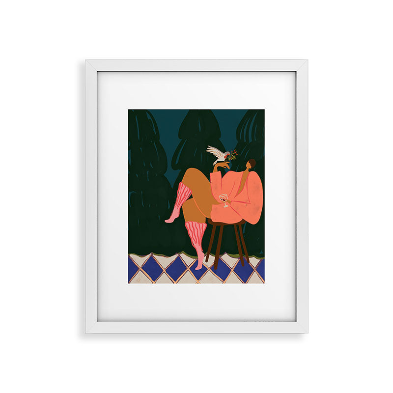 A Lil Birdy Told Me Framed Art Print