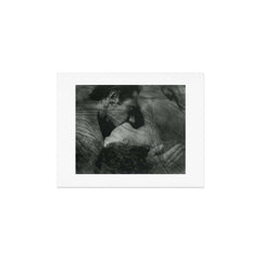 1912, The Kiss, Lovers black and white photography by Anne Brigmann Art Print