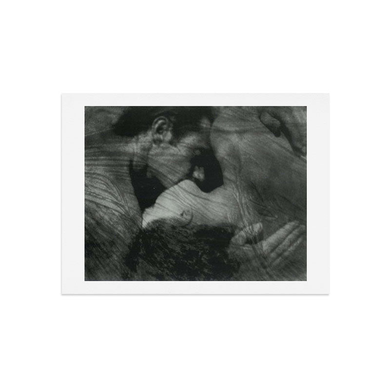 1912, The Kiss, Lovers black and white photography by Anne Brigmann Art Print