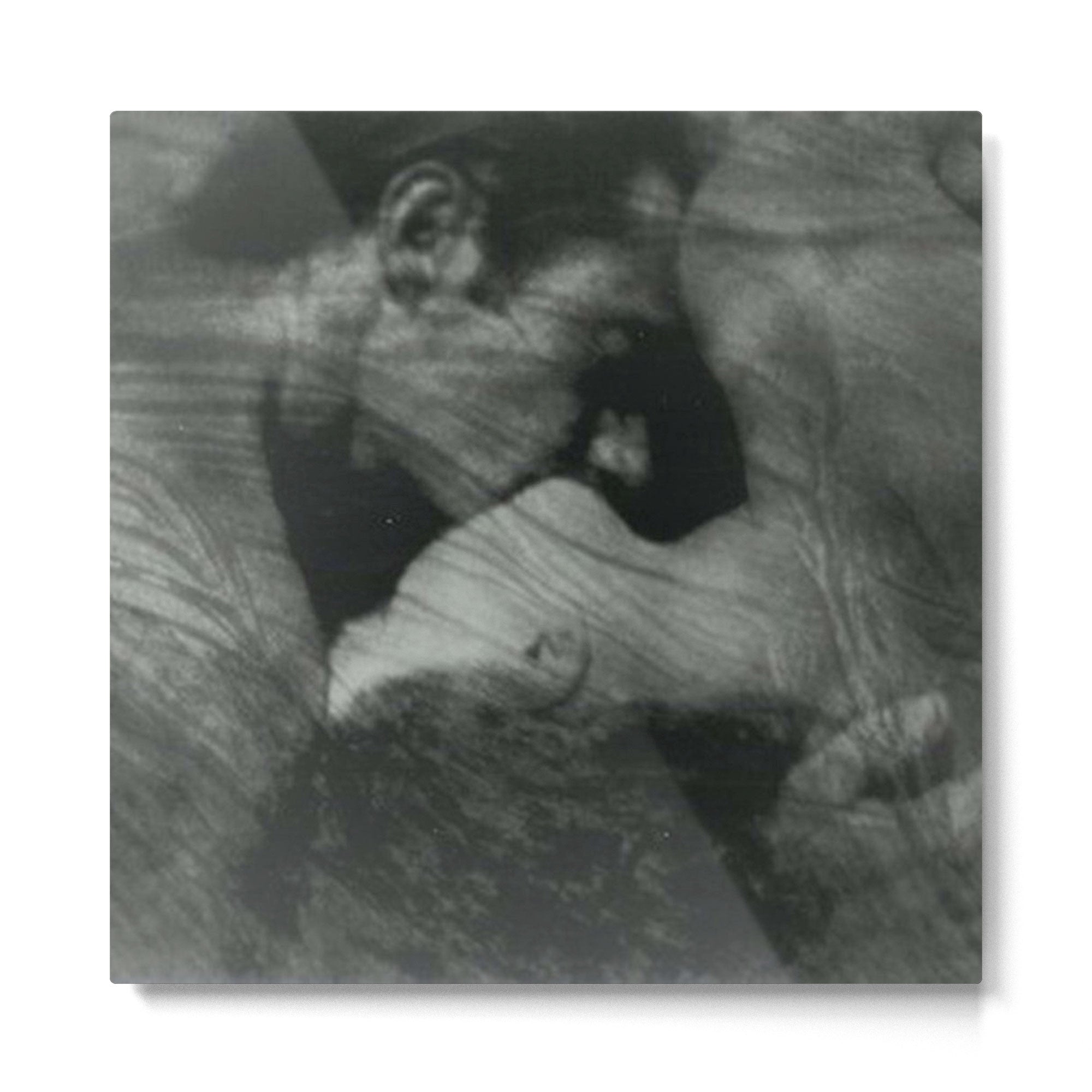 1912, The Kiss, Lovers black and white photography by Anne Brigmann Metal Print