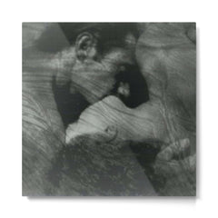 1912, The Kiss, Lovers black and white photography by Anne Brigmann Metal Print