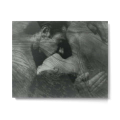 1912, The Kiss, Lovers black and white photography by Anne Brigmann Metal Print