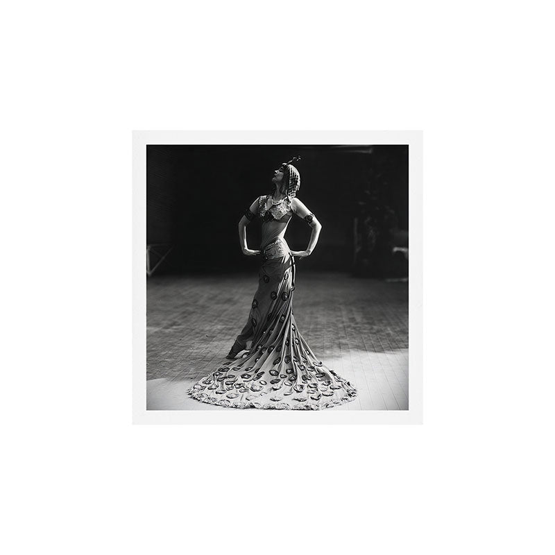 1920 Spanish Flamenco dancer vintage starlet Ruth St Denis black and white photograph  Art Print