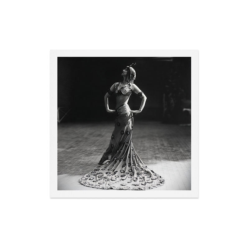 1920 Spanish Flamenco dancer vintage starlet Ruth St Denis black and white photograph  Art Print