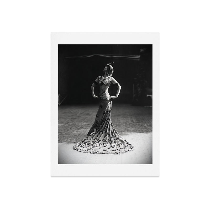 1920 Spanish Flamenco dancer vintage starlet Ruth St Denis black and white photograph  Art Print