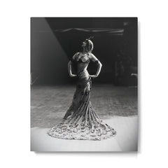 1920 Spanish Flamenco dancer vintage starlet Ruth St Denis black and white photograph  Metal Print
