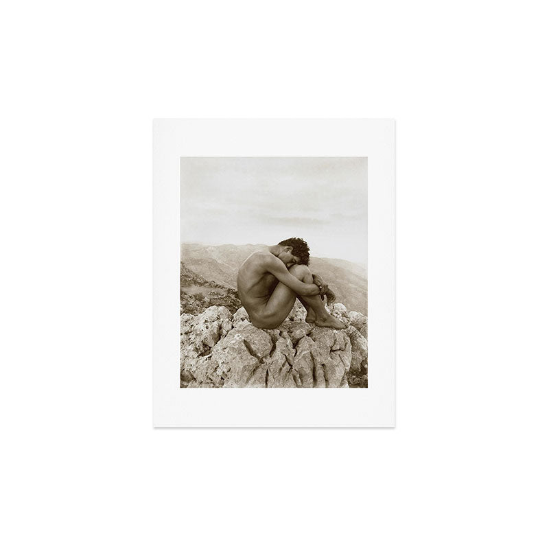 Caino' Male Nude black and white photograph / black and white photography by Wilhem von Gloeden Art Print