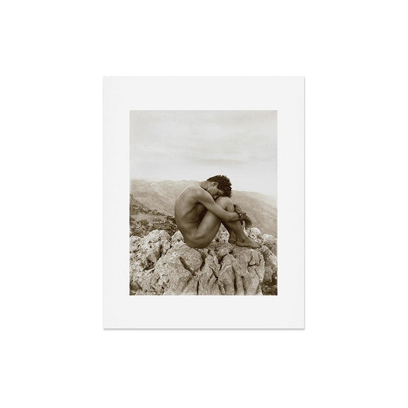 Caino' Male Nude black and white photograph / black and white photography by Wilhem von Gloeden Art Print