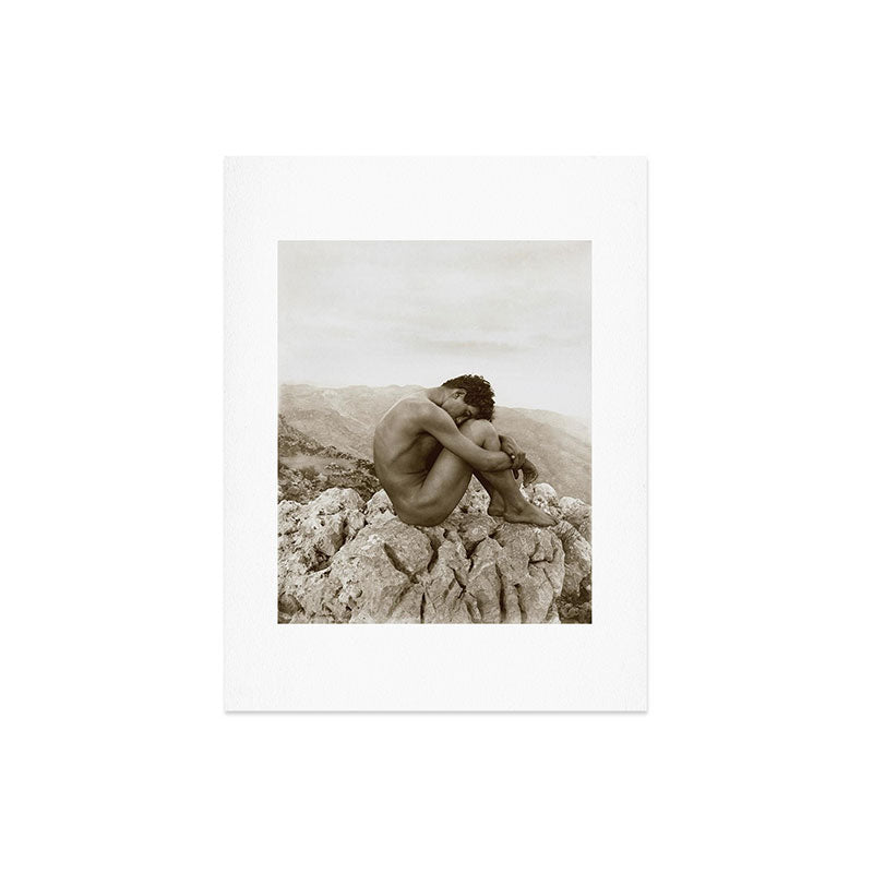 Caino' Male Nude black and white photograph / black and white photography by Wilhem von Gloeden Art Print