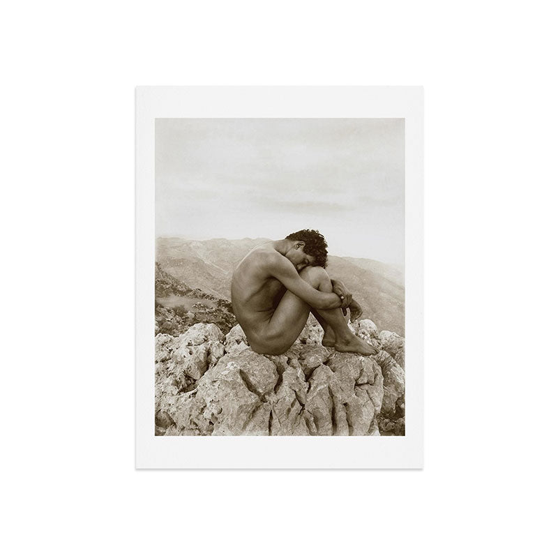 Caino' Male Nude black and white photograph / black and white photography by Wilhem von Gloeden Art Print