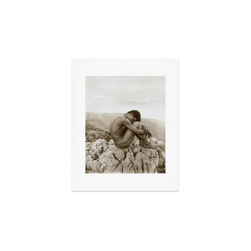 Caino' Male Nude black and white photograph / black and white photography by Wilhem von Gloeden Art Print