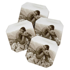 Caino' Male Nude black and white photograph / black and white photography by Wilhem von Gloeden Coaster