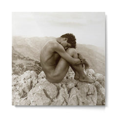 Caino' Male Nude black and white photograph / black and white photography by Wilhem von Gloeden Metal Print