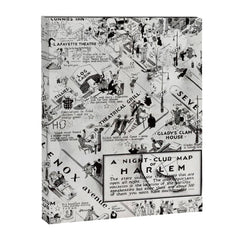 1932 Night-Club Map of Harlem, NY Centerfold from Manhattan Weekly by Elmer Simms Campbell Canvas Print