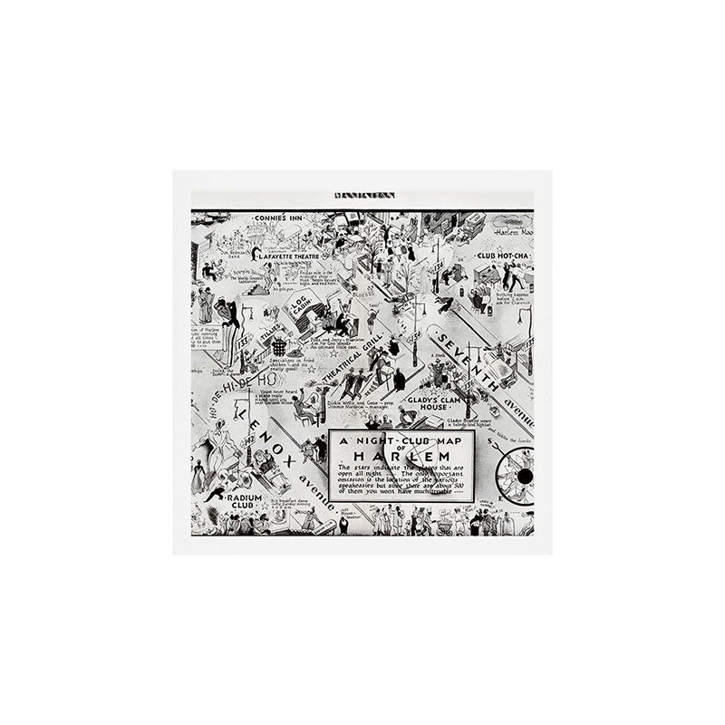 1932 Night-Club Map of Harlem, NY Centerfold from Manhattan Weekly by Elmer Simms Campbell Art Print