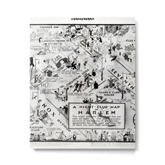 1932 Night-Club Map of Harlem, NY Centerfold from Manhattan Weekly by Elmer Simms Campbell Metal Print