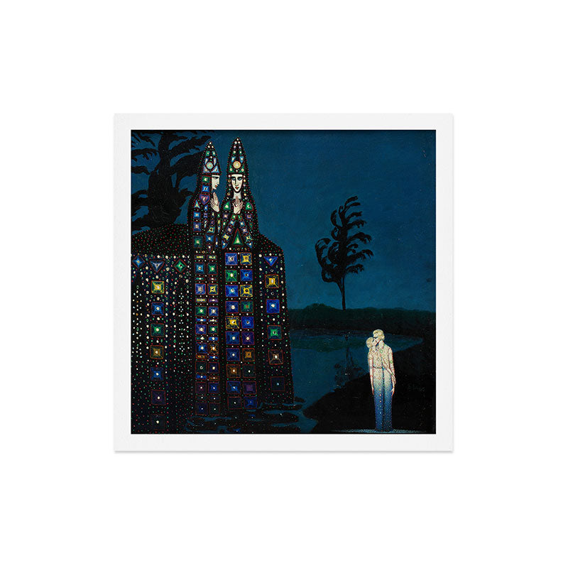 Confirmation of Love,' Magical Realism Portrait Painting by Boles����aw Biegas Art Print
