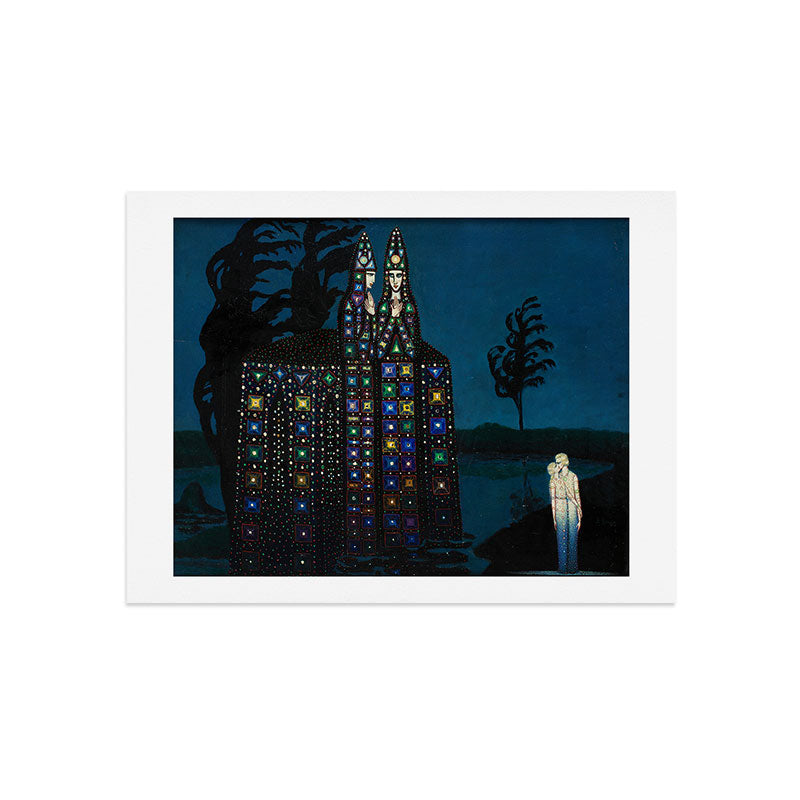 Confirmation of Love,' Magical Realism Portrait Painting by Boles����aw Biegas Art Print