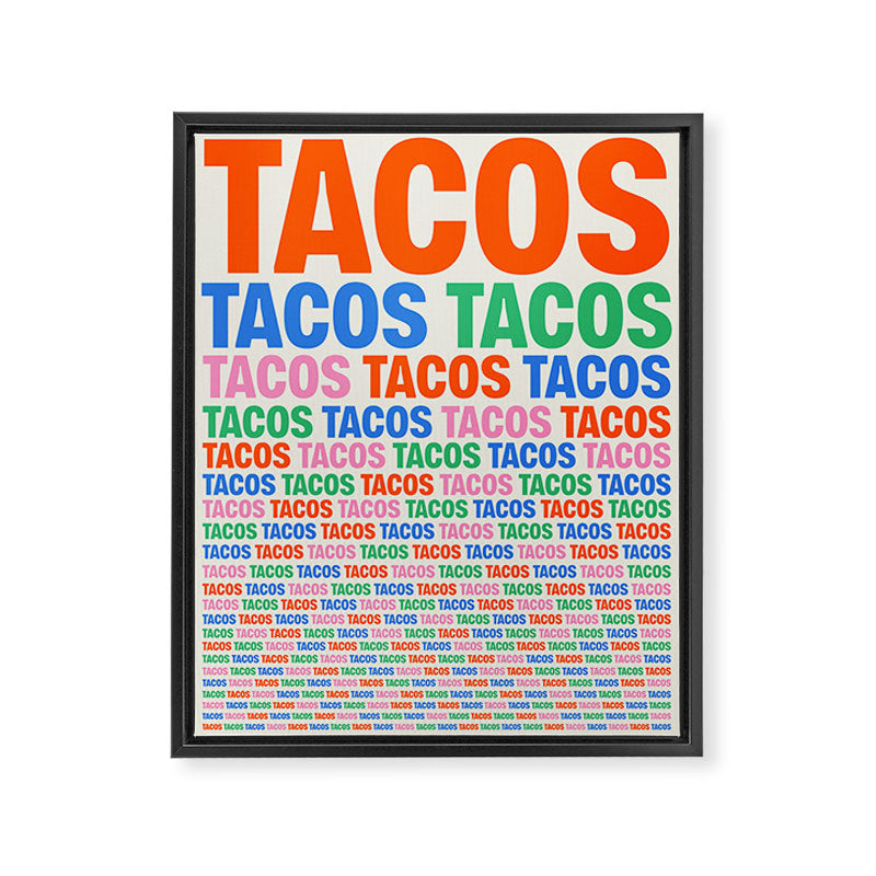 253 Tacos Framed Canvas Print