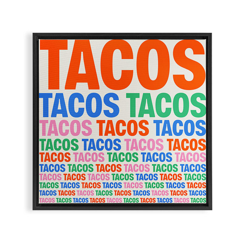 253 Tacos Framed Canvas Print