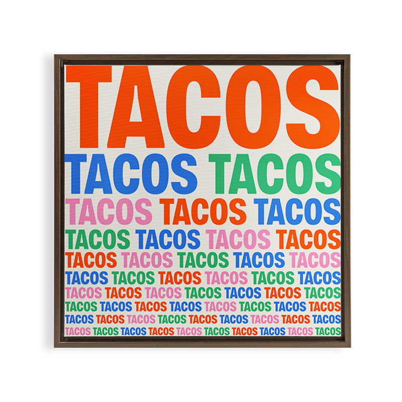 253 Tacos Framed Canvas Print