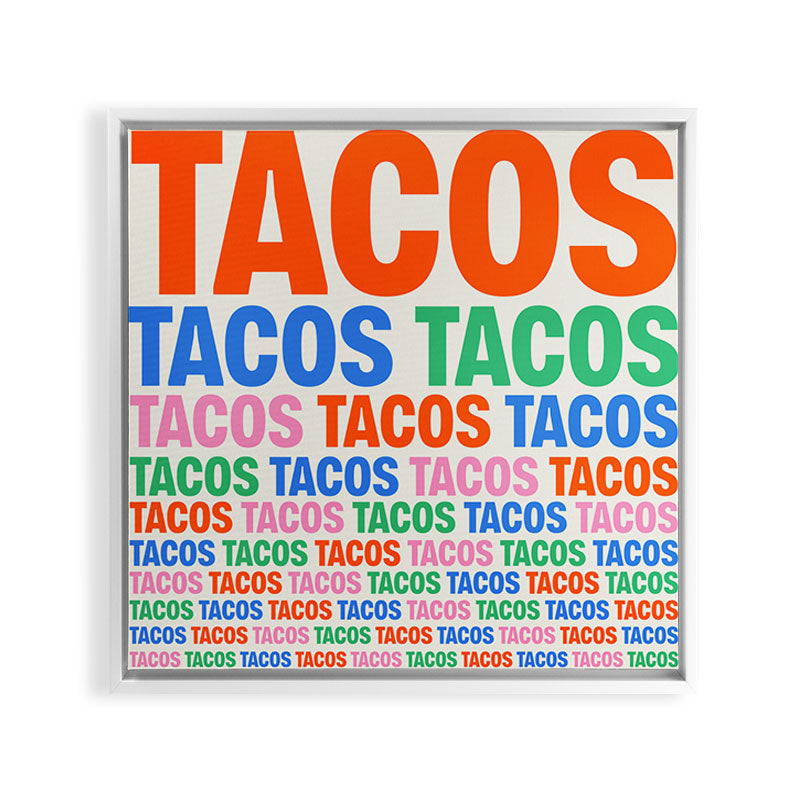 253 Tacos Framed Canvas Print