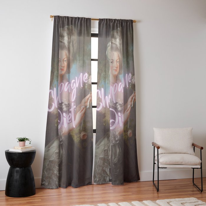 Champagne Diet' Marie Antoinette  Window Curtain