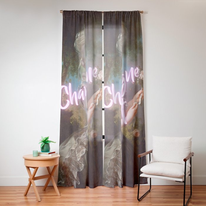 Champagne Diet' Marie Antoinette  Window Curtain