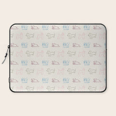4 Pup Pals Doodle Laptop Sleeve