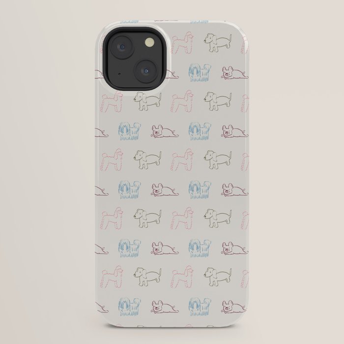 4 Pup Pals Doodle iPhone Case