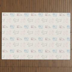 4 Pup Pals Doodle Outdoor Rug