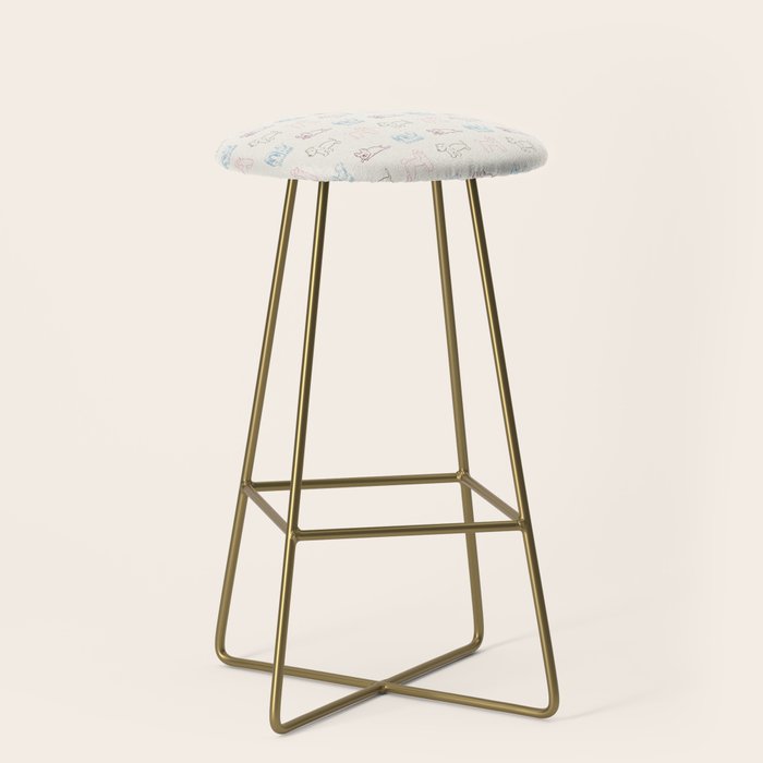 4 Pup Pals Doodle Stool