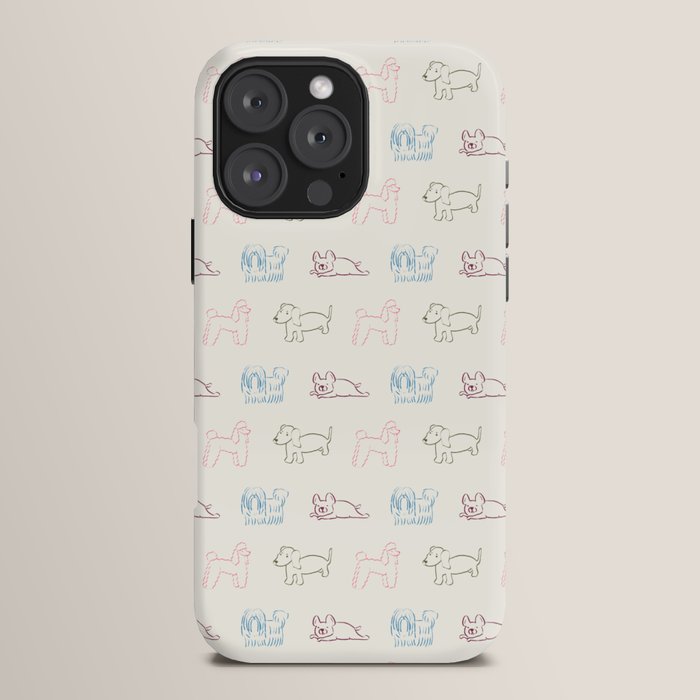 4 Pup Pals Doodle iPhone Case