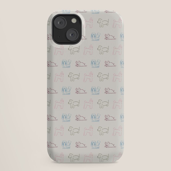 4 Pup Pals Doodle iPhone Case